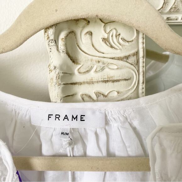 Frame Eyelet Puff Sleeve Mini Dress - Picture 4 of 12